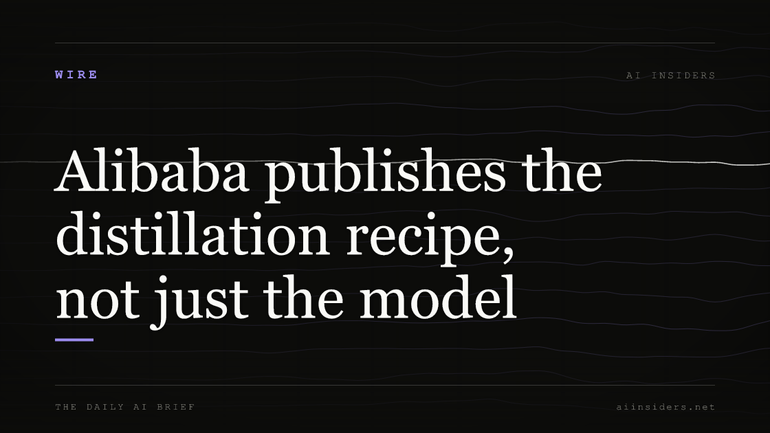 Alibaba publishes the distillation recipe, not just the model — featured image for AI Insiders