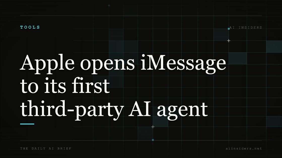 Apple opens iMessage to its first third-party AI agent — featured image for AI Insiders