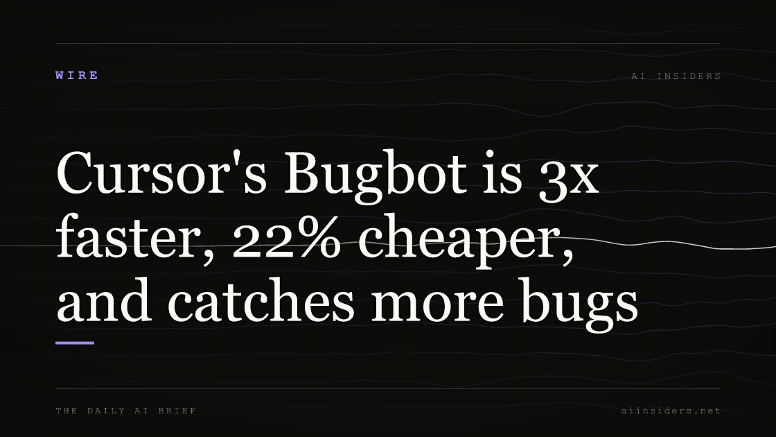 Cursor's Bugbot is 3x faster, 22% cheaper, and catches more bugs — featured image for AI Insiders