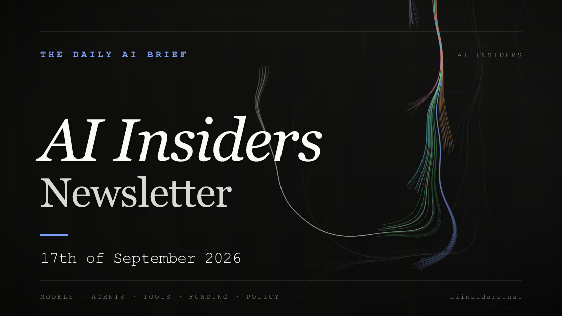 AI Insiders Newsletter cover for the issue dated 17 Sep 2026