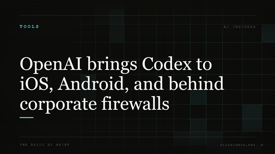 Featured image for: OpenAI brings Codex to iOS, Android, and behind corporate firewalls