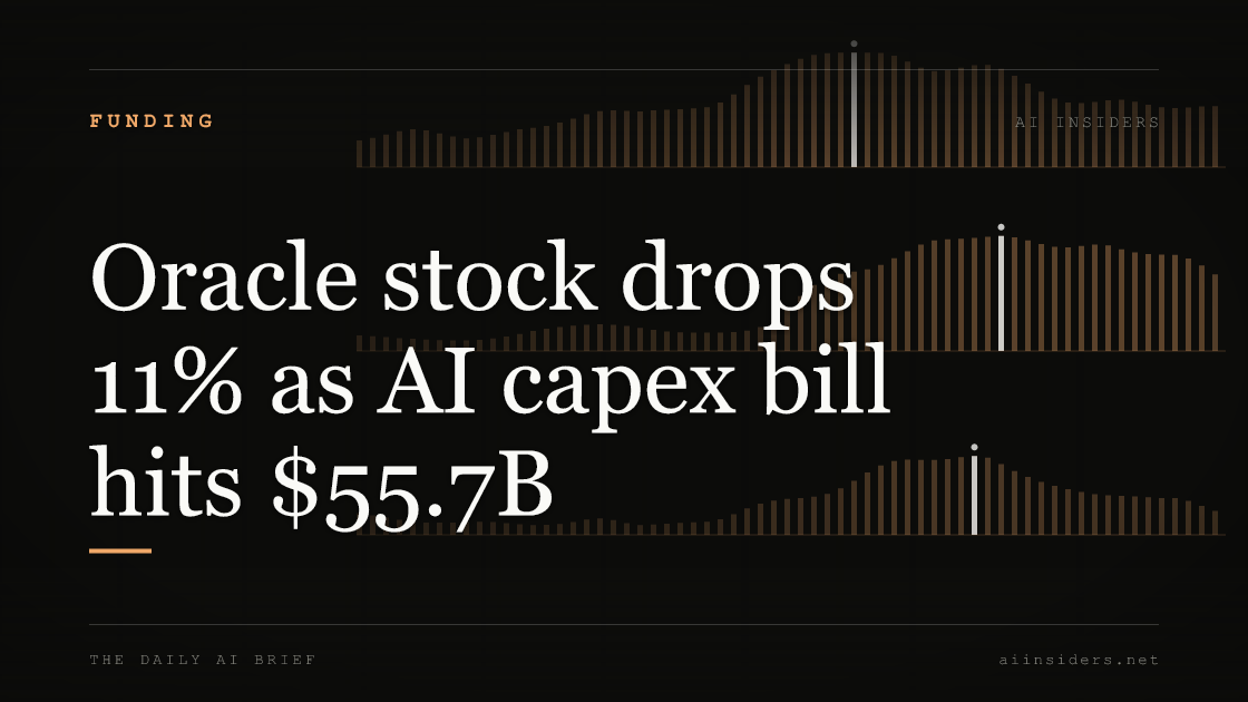 Oracle stock drops 11% as AI capex bill hits $55.7B — featured image for AI Insiders
