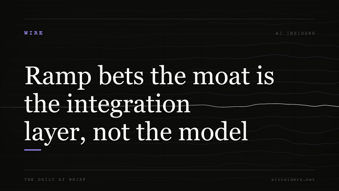 Ramp bets the moat is the integration layer, not the model — featured image for AI Insiders