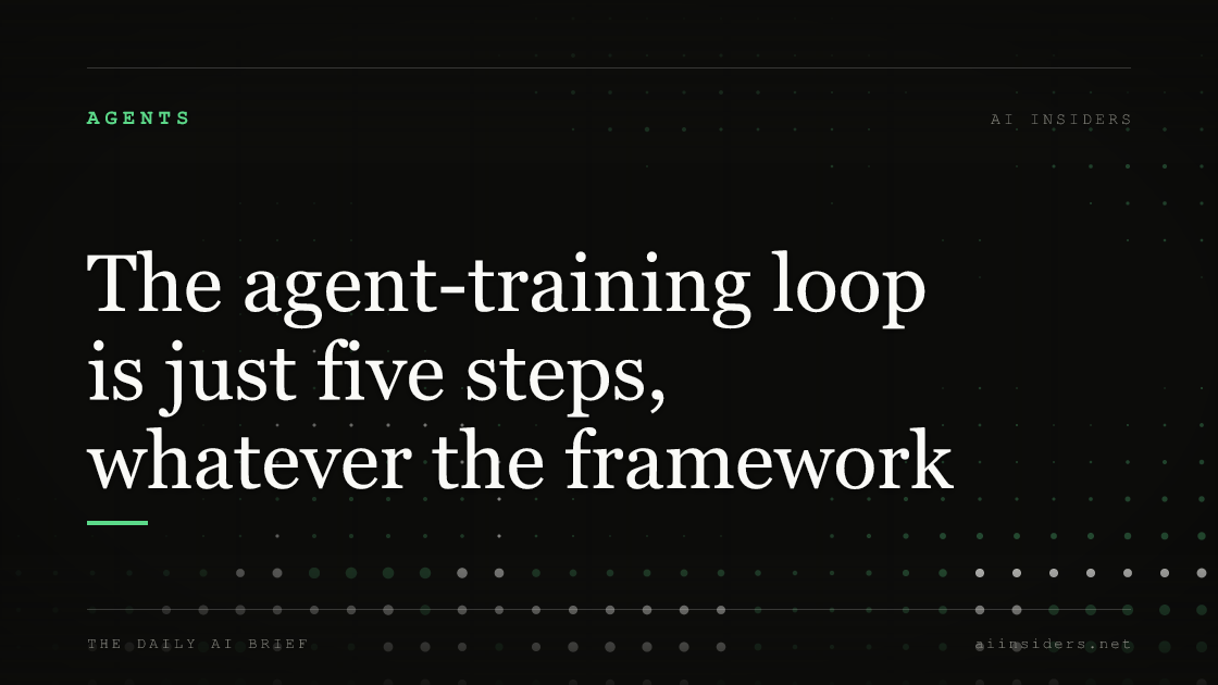 The agent-training loop is just five steps, whatever the framework — featured image for AI Insiders