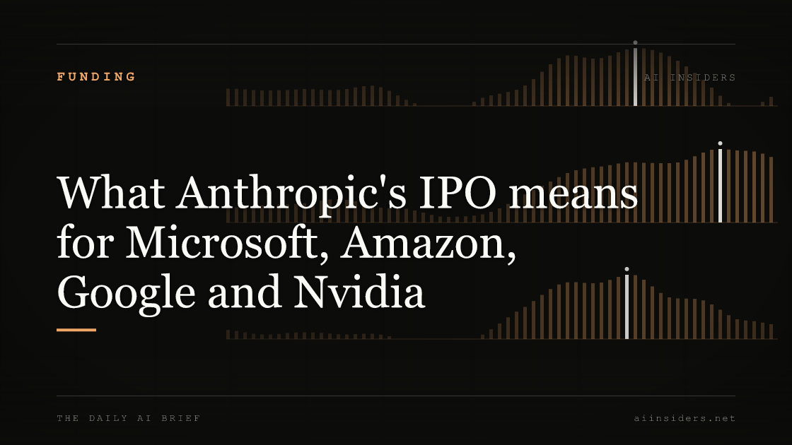 What Anthropic's IPO means for Microsoft, Amazon, Google and Nvidia, featured image for AI Insiders